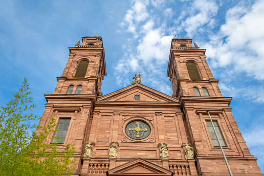 St. Johannes Nepomuk Catholic Church In Eberbach In South Germany Build In Renaissance Revival Architecture Style