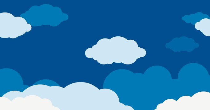 blue clouds gathering background animation