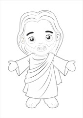 Jesus Christ in vector trace for painting