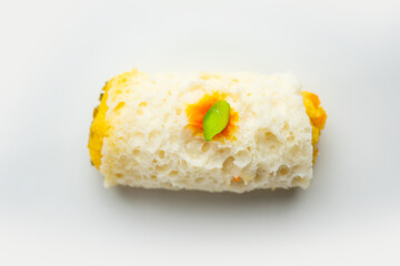 Malai Chop or Cream sandwich made using filling Rasgulla or Gulab jamun sweet is a Bengali sweet