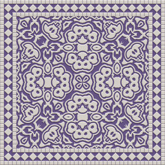 Tile glaze mosaic seamless- 3d illustration decor wall