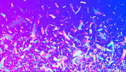 Kaleidoscope Background. Shiny Multicolor Illustration. Neon Confetti. Iridescent Effect. Disco Prism. Flying Art. Glamour Foil. Pink Blur Sparkles. Blue Kaleidoscope Background