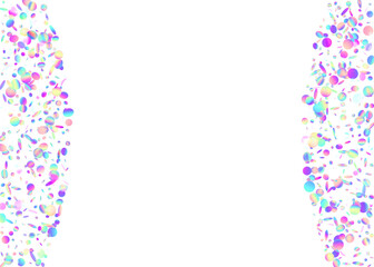 Hologram Tinsel. Flying Art. Neon Effect. Kaleidoscope Texture. Retro Abstract Gradient. Laser Banner. Violet Disco Glitter. Unicorn Foil. Purple Hologram Tinsel