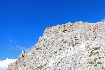 Peak of ROSETTA Mountain in Italian  Dolomites without people - obrazy, fototapety, plakaty