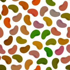Summer cartoon seamless color beans pattern for wrapping and kitchen fabrics and clothes kids print