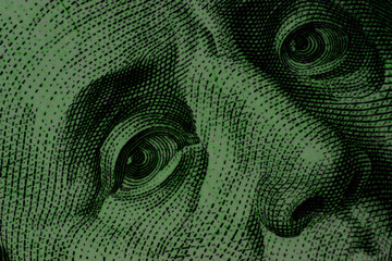 fragment of dollar bill