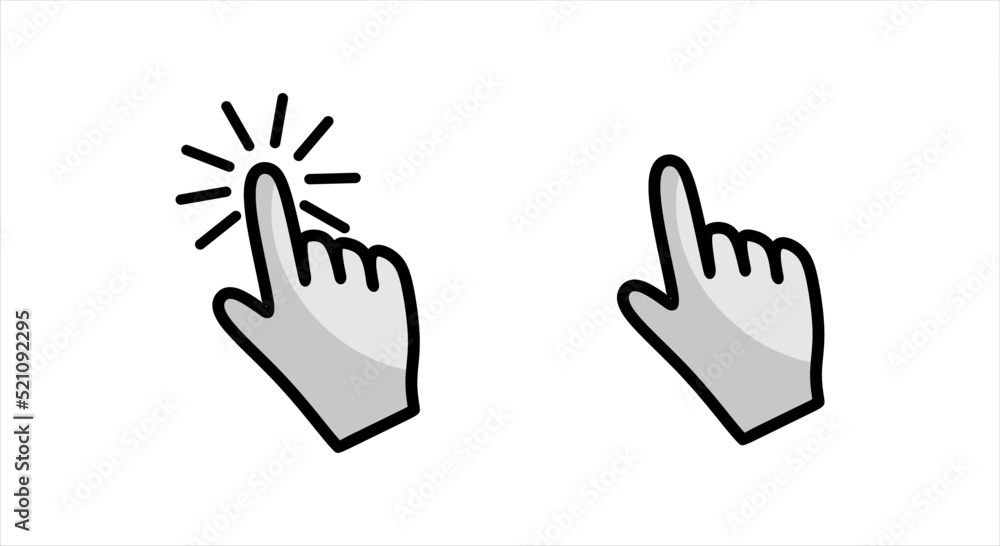 Poster pointer icon vector illustration - tap or click vector design icon. design of icons pointing hand. e