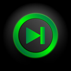 Multimedia web icon, next icon in green button