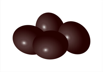 Icono de aceitunas negras. Encurtidos. Aperitivos