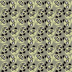 Animals cartoon seamless panda pattern for kids clothes print and wrapping and accessories and fabrics