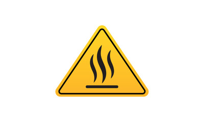 Hot surface caution sign, Caution sign contents hot