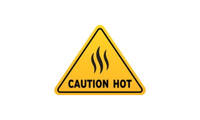 Caution sign contents hot,Hot surface caution sign