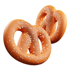 3D illustration Pretzels Oktoberfest
