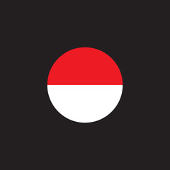 Obraz premium Indonesian flag icon