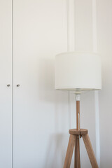 White floor lamp minimalist aesthetic interior