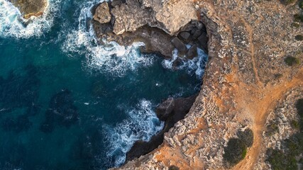Fototapeta na wymiar Menorca desde el aire