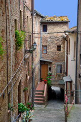 Fototapeta premium ancient houses in the old town of Peccioli tuscany Italy