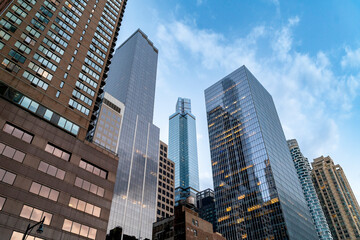 Fototapeta na wymiar skyscrapers view in Manhattan, New York City