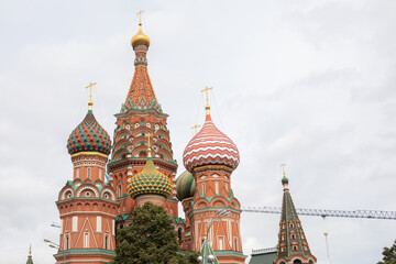 Fototapeta na wymiar St. Basil's Cathedral in Moscow Russia horizontal photography