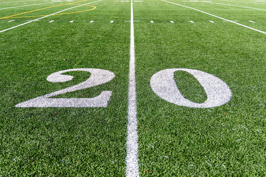 American Football Field - Twenty (20) yard line  