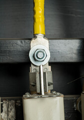 switching of electrical three-phase wires in the control panel. electrician technology connection...