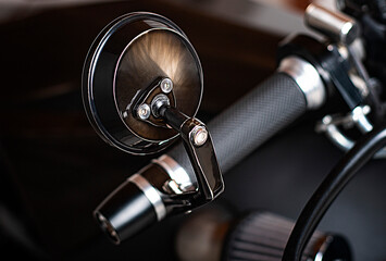 close up of a motorcycle