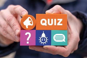 Concept of quiz. For business, marketing and advertising. Quiz online concept.