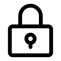 padlock icon outline style