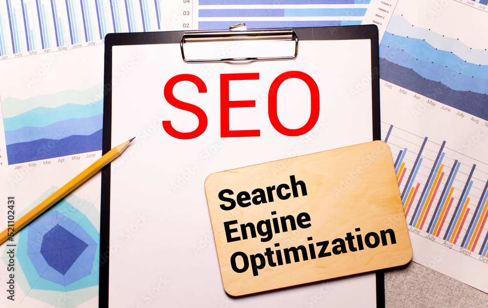 Poster seo - search engine optimization - flow chart concept for adaption and success for blogging and inte