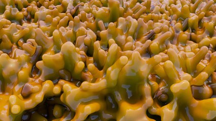 4K Abstract Scientific Jelly-like macro. 4K animation.