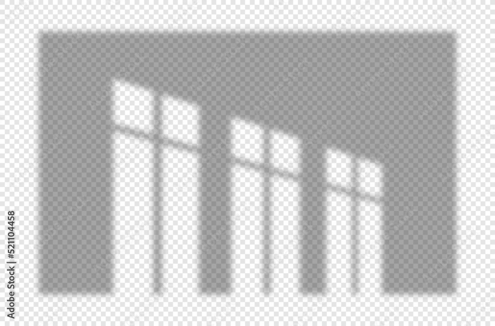 Aufkleber realistic 3d shadows. projection of several window openings, design for apartments and houses. eleme