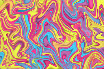 Abstract liquid rubber texture colorful and trendy modern pop illustration as decoration and wallpaper