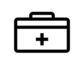 くすり箱ラインアイコン：黒