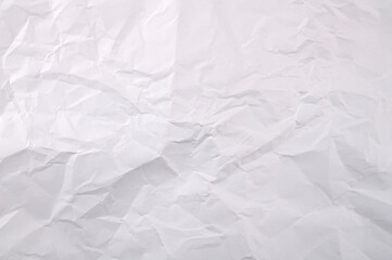  White crumpled paper texture
background