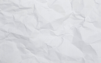 Seamless white crumpled paper textured background. Crumpled paper texture