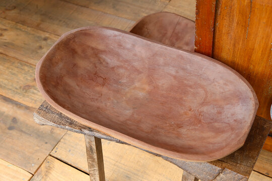 wooden trough - traditional wooden carved container