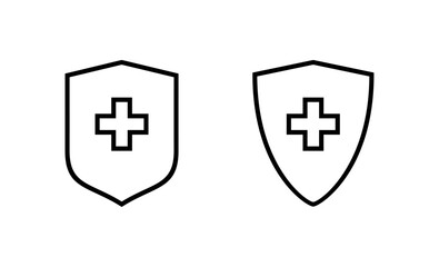Health insurance icon vector. Insurance health document sign and symbol