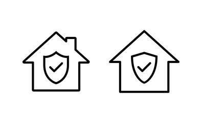 home insurance icon vector. home protection sign and symbol