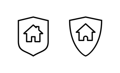 house insurance icon vector. house protection sign and symbol