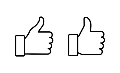 Like icon vector. Thumbs up sign and symbol. Hand like