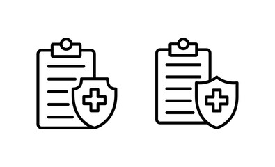 Medical insurance icon vector. health insurance sign and symbol