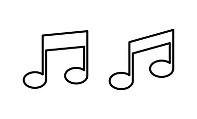 Music icon vector. note music sign and symbol