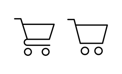 Shopping icon vector. Shopping cart sign and symbol. Trolley icon
