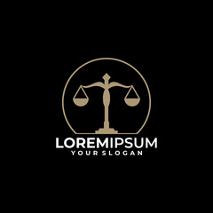 law firm logo vector design template