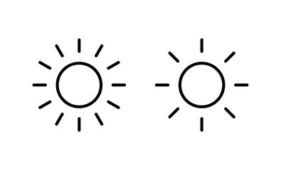 Sun icon vector. Brightness sign and symbol