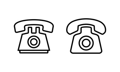 Telephone icon vector. phone sign and symbol