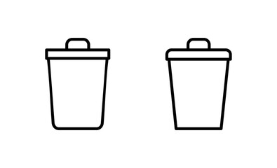 Trash icon vector. trash can icon. delete sign and symbol.