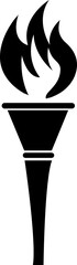 solated torch fire icon. Fire symbol in trendy flat style for websites..eps