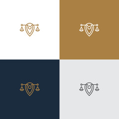law. legal. firm. attorney logo design vector