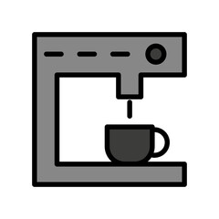 Coffee maker icon. Vector illustration. Stock image. 